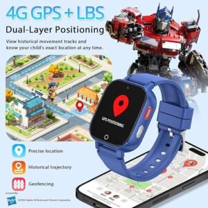Transformers Reloj Inteligente para Niños y Niña 4G GPS de Regalo 4-12 años